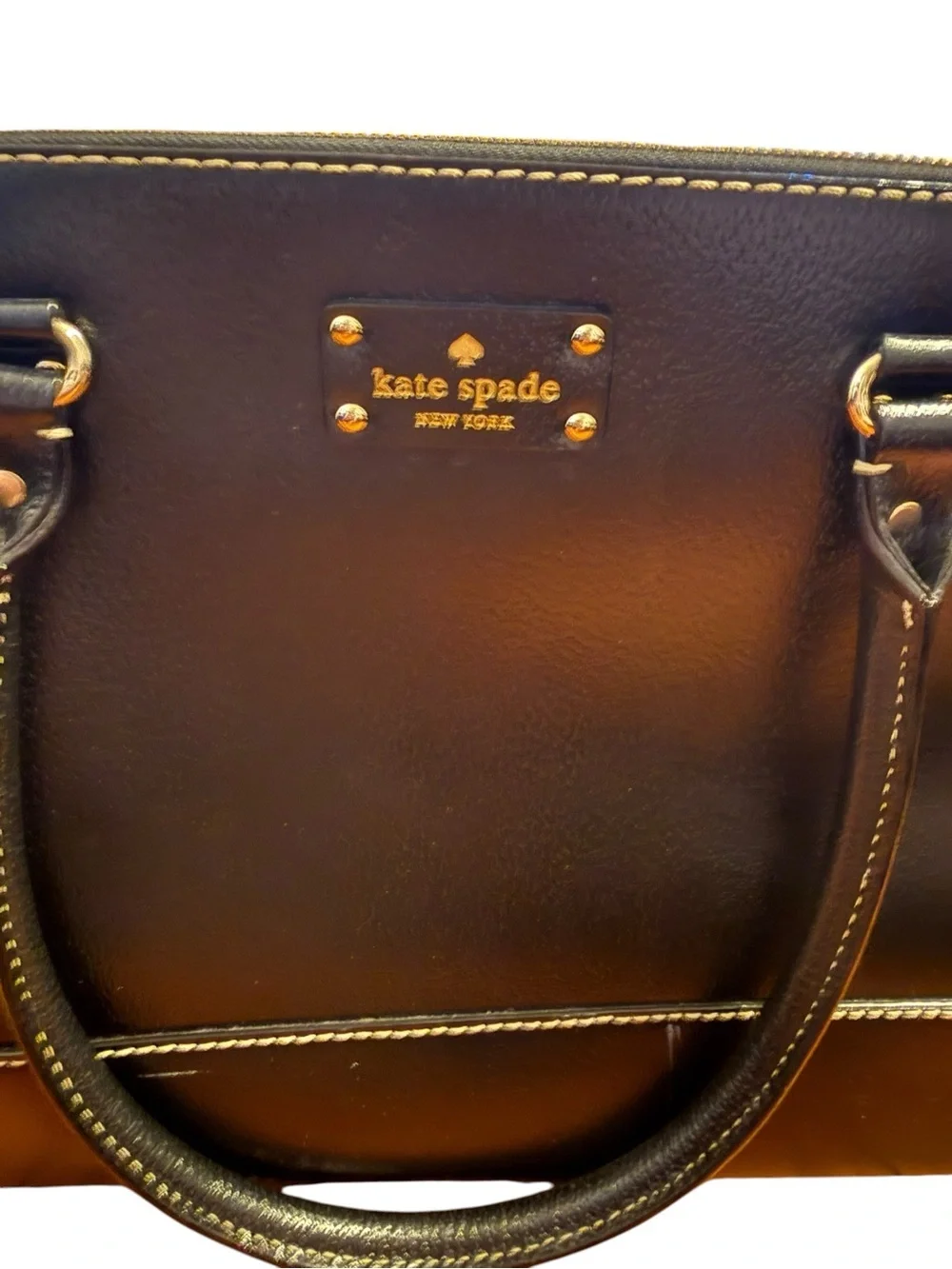 kate spade Black Leather Dome Satchel